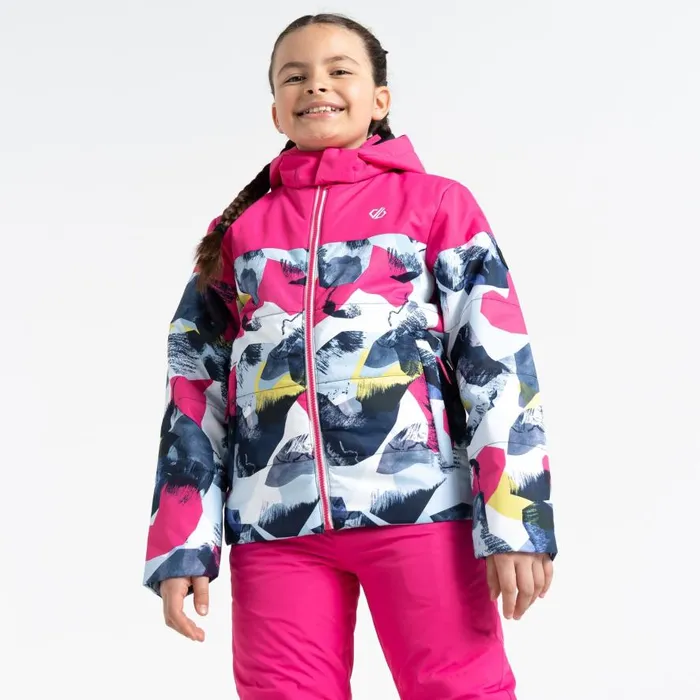 Dare 2b Liftie Ski Jacket Pure Pink Blue Kids Ski Jackets