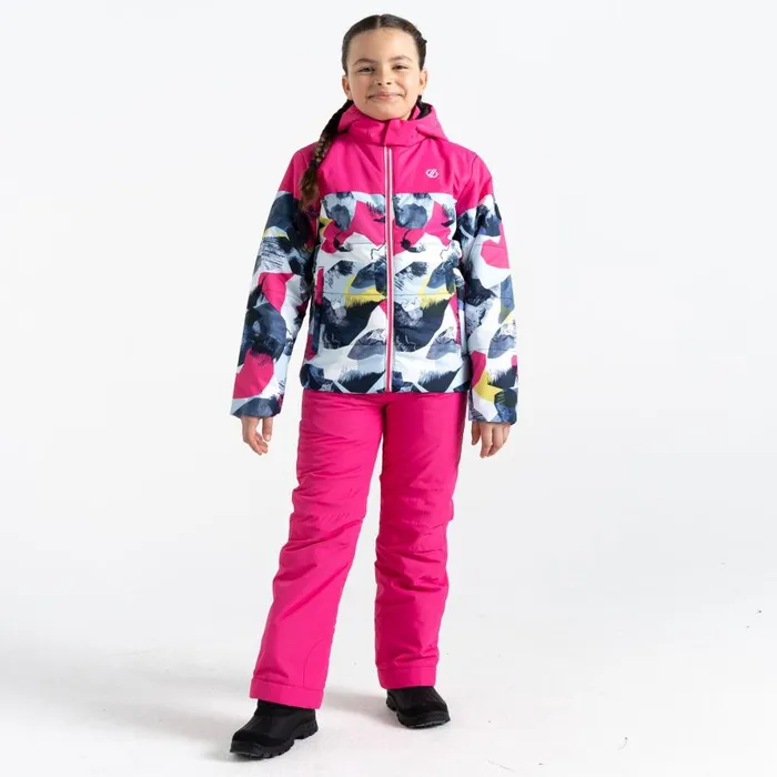 Dare 2b Liftie Ski Jacket Pure Pink Blue Kids Ski Jackets