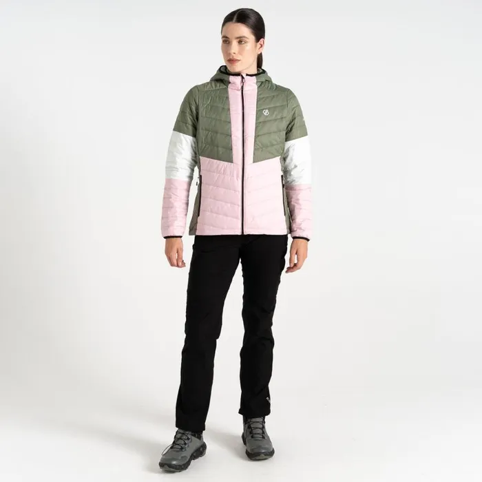 Dare 2b Lively Padded Jacket Olivine Green Rose Women Insulated Jackets