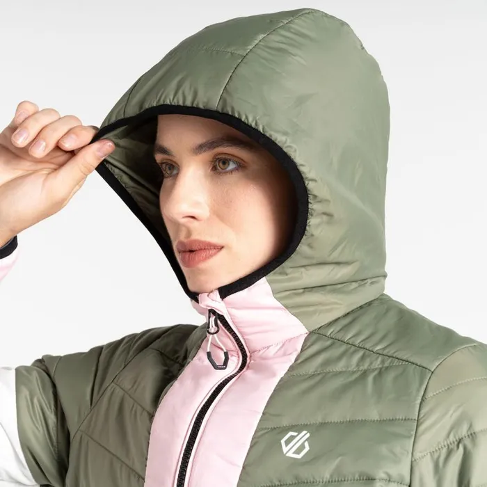 Dare 2b Lively Padded Jacket Olivine Green Rose Women Insulated Jackets