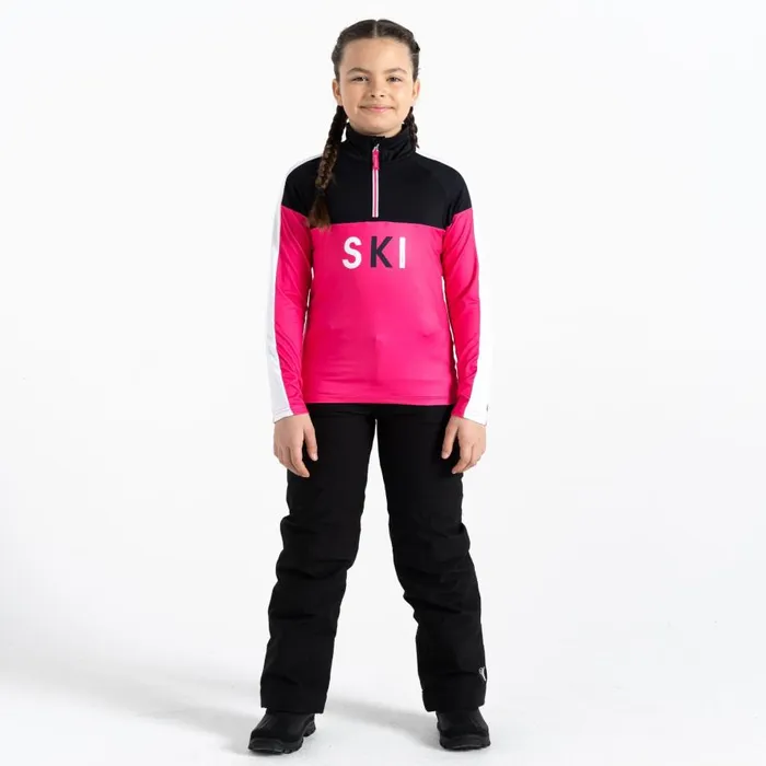 Dare 2b Pow Core Stretch Midlayer Pure Pink Black Kids Fleece