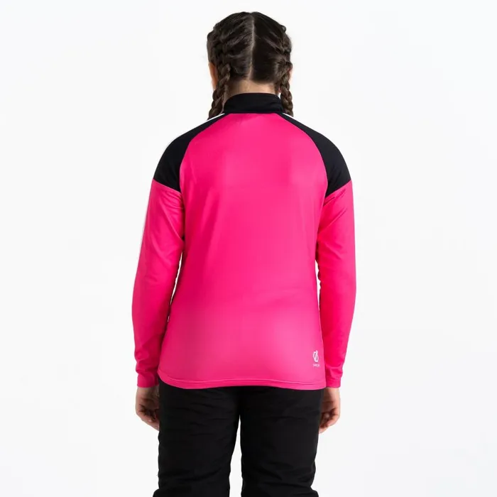 Dare 2b Pow Core Stretch Midlayer Pure Pink Black Kids Fleece