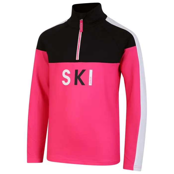 Dare 2b Pow Core Stretch Midlayer Pure Pink Black Kids Fleece