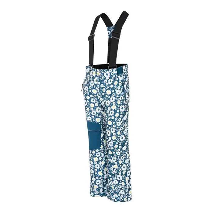Dare 2b Pow Ski Pants Moonlight Denim Daisy Print Kids Ski Trousers and Salopettes