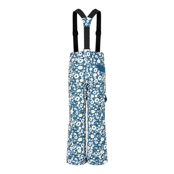 Dare 2b Pow Ski Pants Moonlight Denim Daisy Print Kids Ski Trousers and Salopettes