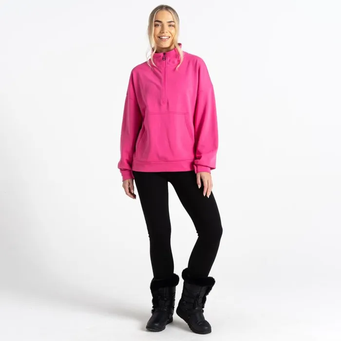 Dare 2b Recoup II Half Zip Sweatshirt Pure Pink Women Hoodies and Sweatshirts