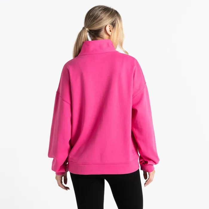 Dare 2b Recoup II Half Zip Sweatshirt Pure Pink Women Hoodies and Sweatshirts