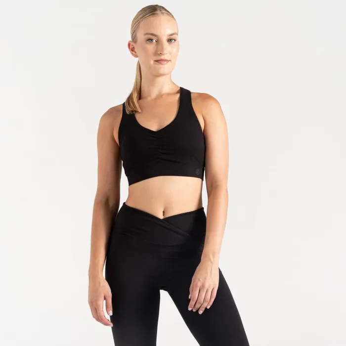Dare 2b Revived Sports Bra Black Women Gym Tops