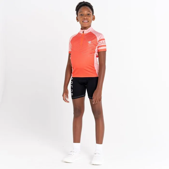Dare 2b Speed Up Cycling Jersey Neon Peach Kids