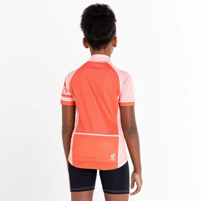 Dare 2b Speed Up Cycling Jersey Neon Peach Kids