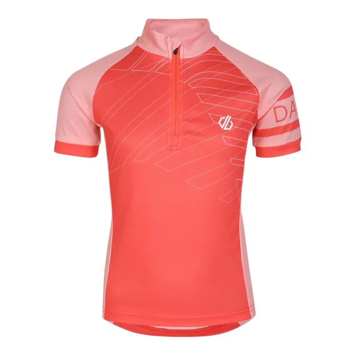 Dare 2b Speed Up Cycling Jersey Neon Peach Kids
