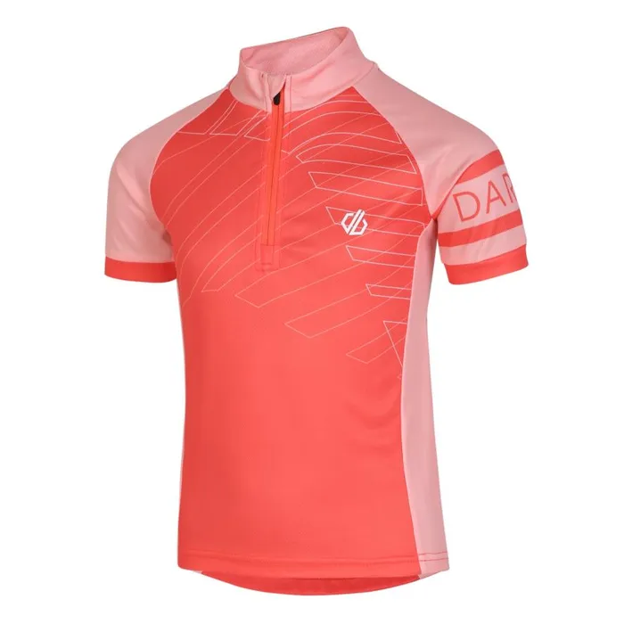 Dare 2b Speed Up Cycling Jersey Neon Peach Kids
