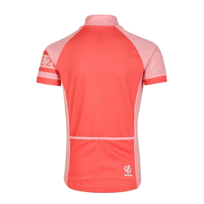Dare 2b Speed Up Cycling Jersey Neon Peach Kids