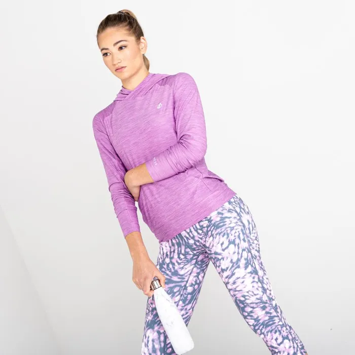 Dare 2b Sprint City Lightweight Hoodie Dusty Lavender Marl Women Gym Tops
