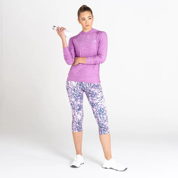 Dare 2b Sprint City Lightweight Hoodie Dusty Lavender Marl Women Gym Tops