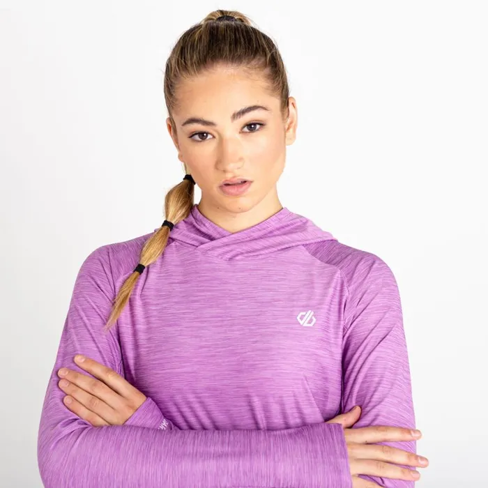 Dare 2b Sprint City Lightweight Hoodie Dusty Lavender Marl Women Gym Tops