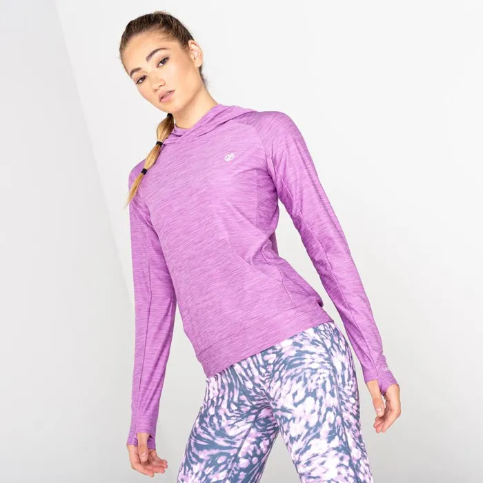 Dare 2b Sprint City Lightweight Hoodie Dusty Lavender Marl Women Gym Tops