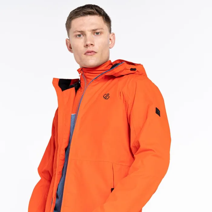 Dare 2b Stay Ready Recycled Waterproof Jacket Burnt Salmon Men Waterproof Jackets