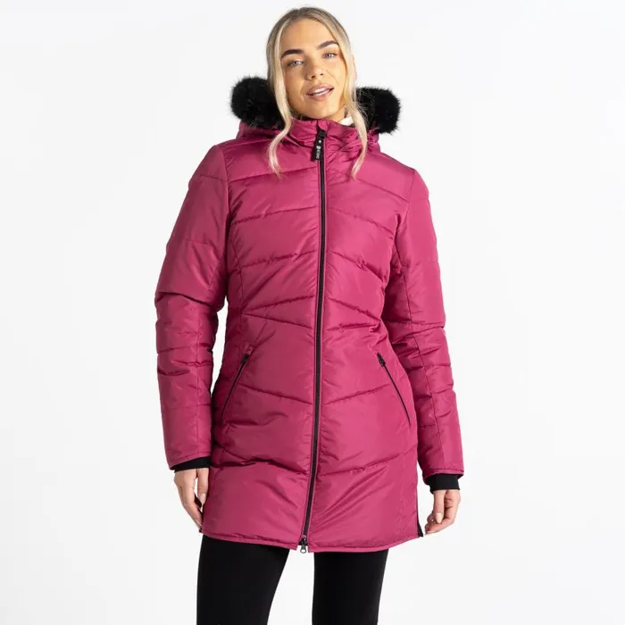 Dare 2b Striking III Mid Length Padded Jacket Pink Women Insulated Jackets