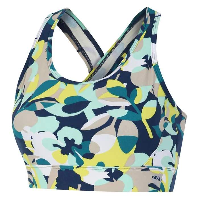 Dare 2b Swift II Sports Bra Moonlight Denim Petal Print Women Medium Impact