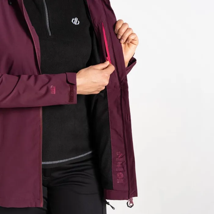 Dare 2b Switch Up II Waterproof Jacket Fig Purple Women Waterproof Jackets