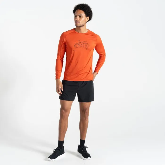 Dare 2b Tech Long Sleeved TShirt Cinnamon Men Graphic TShirts