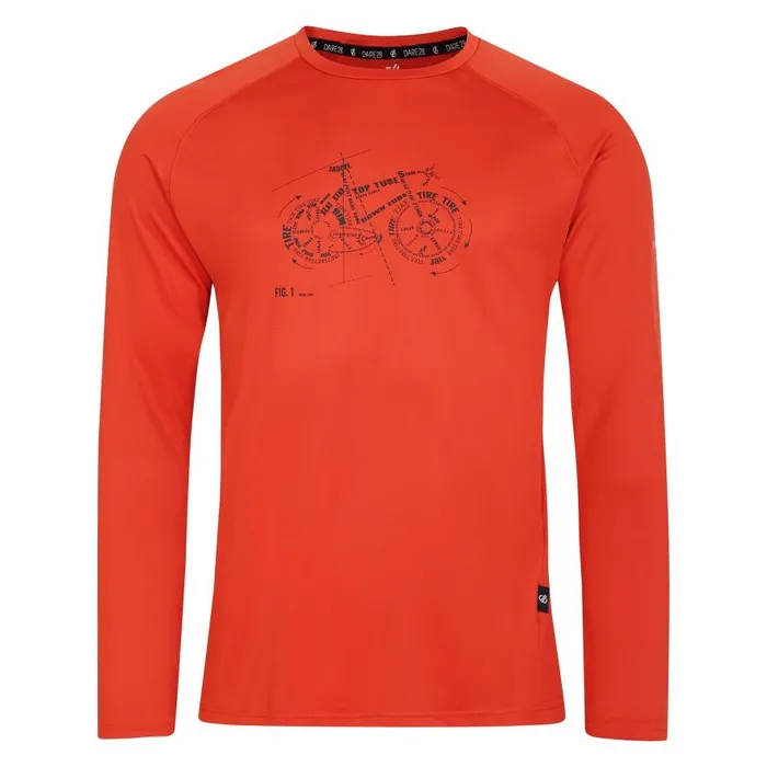 Dare 2b Tech Long Sleeved TShirt Cinnamon Men Graphic TShirts
