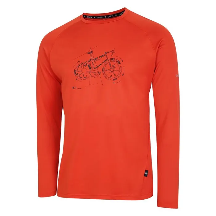 Dare 2b Tech Long Sleeved TShirt Cinnamon Men Graphic TShirts