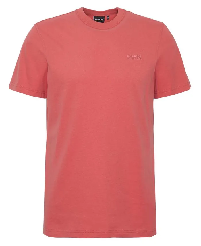 Dawson Burnout TShirt Mineral Red Men Barbour TShirts