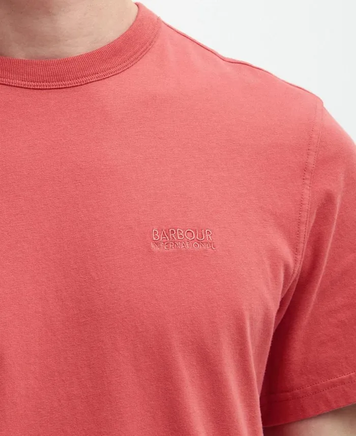 Dawson Burnout TShirt Mineral Red Men Barbour TShirts
