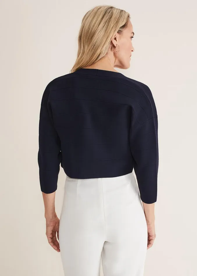 Delphi Bandage Knitted Cover Up Navy Women Phase Eight Knitwear
