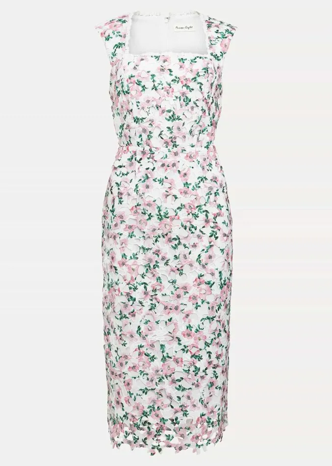 Diana Floral Lace Midi Dress Multicoloured Women Phase Eight Dresses