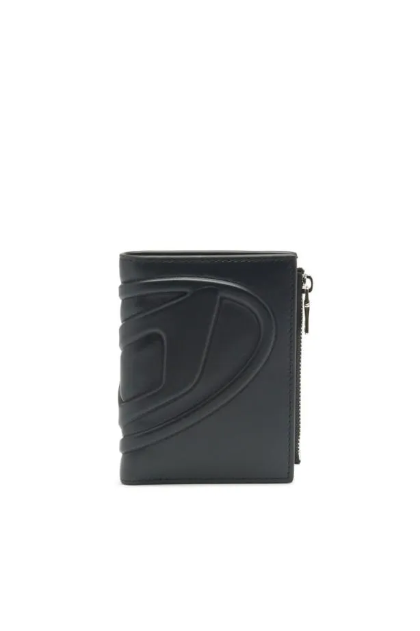 Diesel Bifold Zip Black Women Wallets