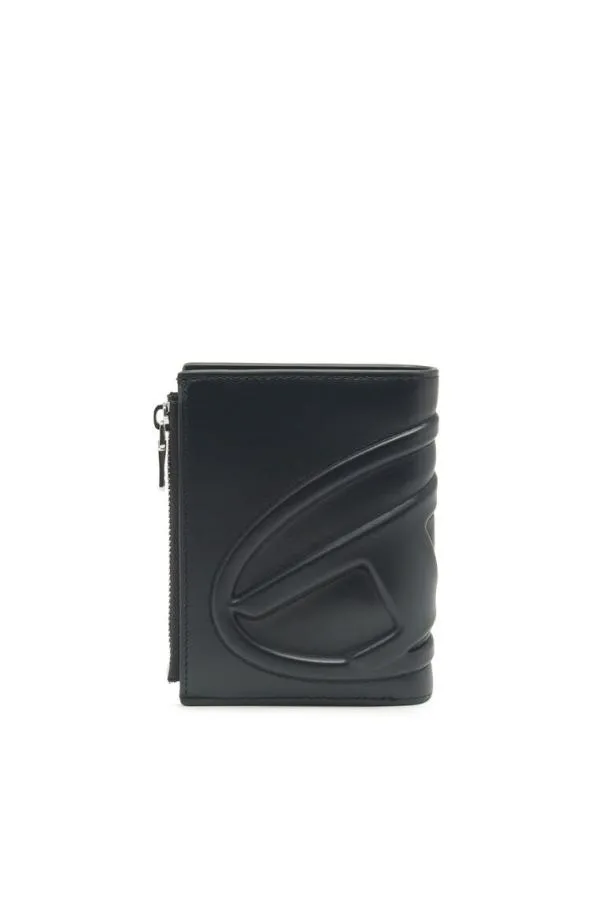 Diesel Bifold Zip Black Women Wallets