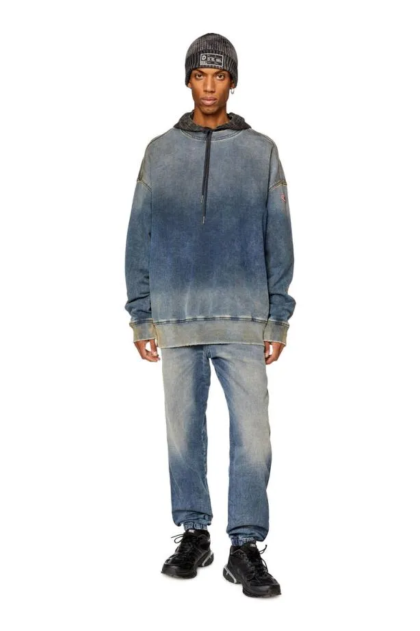 Diesel Dkribne Medium Blue Men Sweatshirts and Hoodies