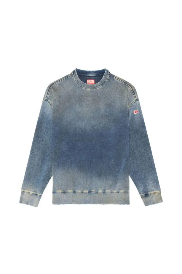 Diesel Dkribne Medium Blue Men Sweatshirts and Hoodies