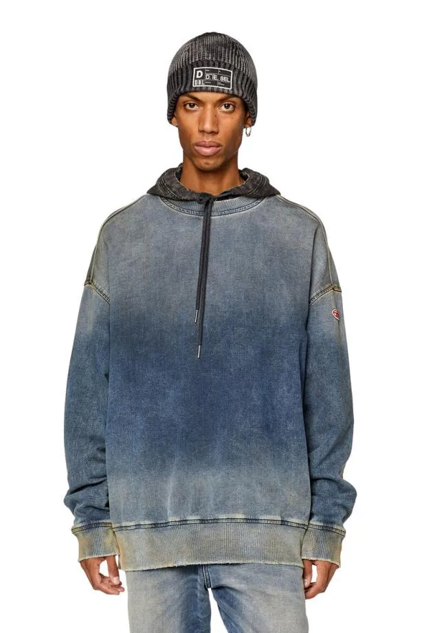Diesel Dkribne Medium Blue Men Sweatshirts and Hoodies