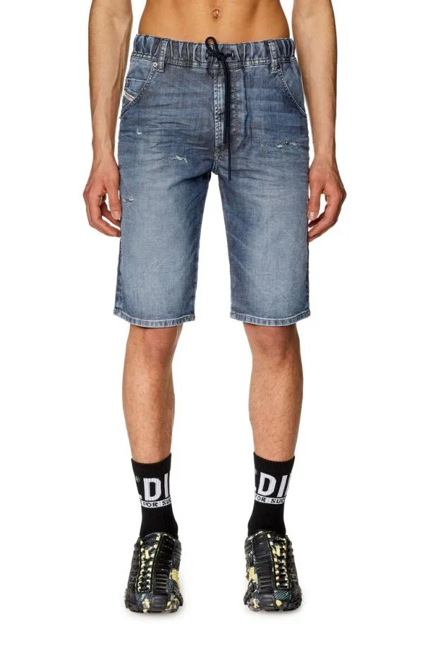 Diesel Dkrooshort Joggjeans Medium Blue Men Pants and Shorts