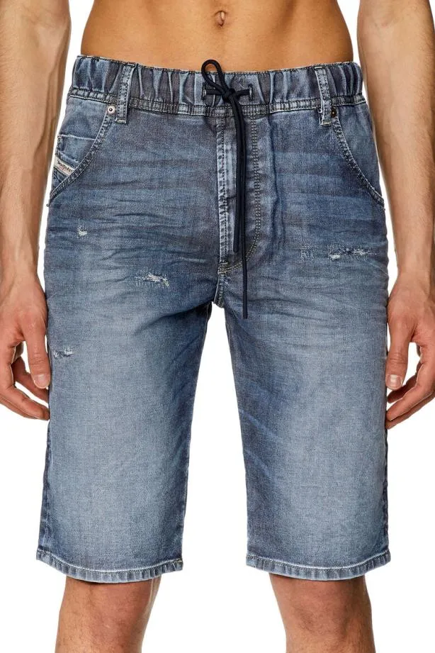 Diesel Dkrooshort Joggjeans Medium Blue Men Pants and Shorts