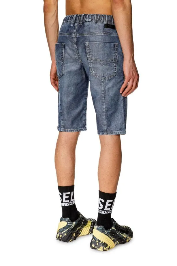 Diesel Dkrooshort Joggjeans Medium Blue Men Pants and Shorts