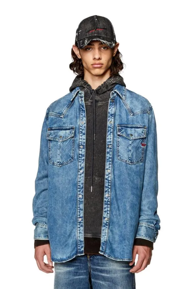 Diesel Docean Medium Blue Men Shirts