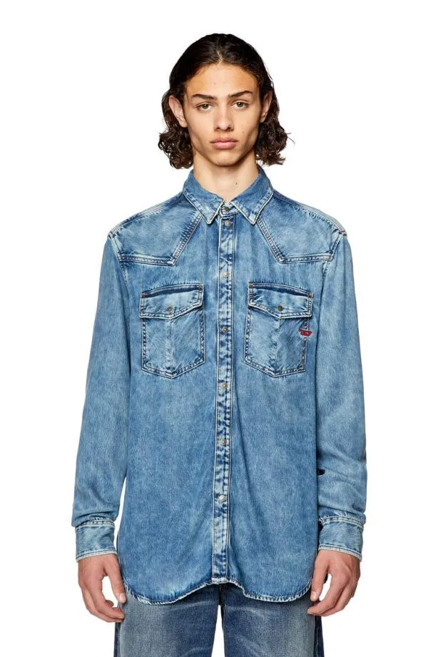 Diesel Docean Medium Blue Men Shirts