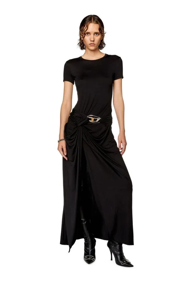 Diesel Drowy Black Women Dresses
