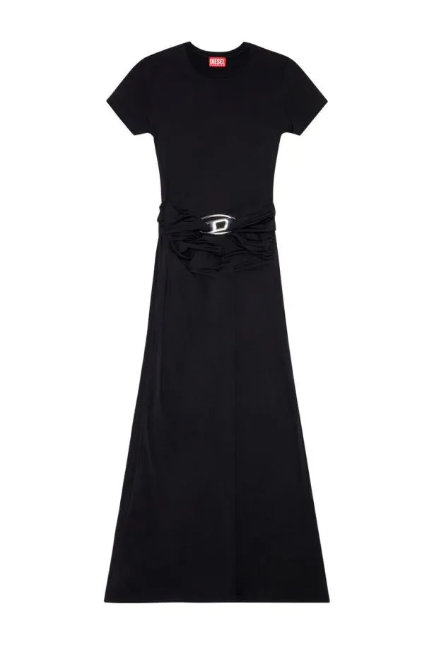 Diesel Drowy Black Women Dresses