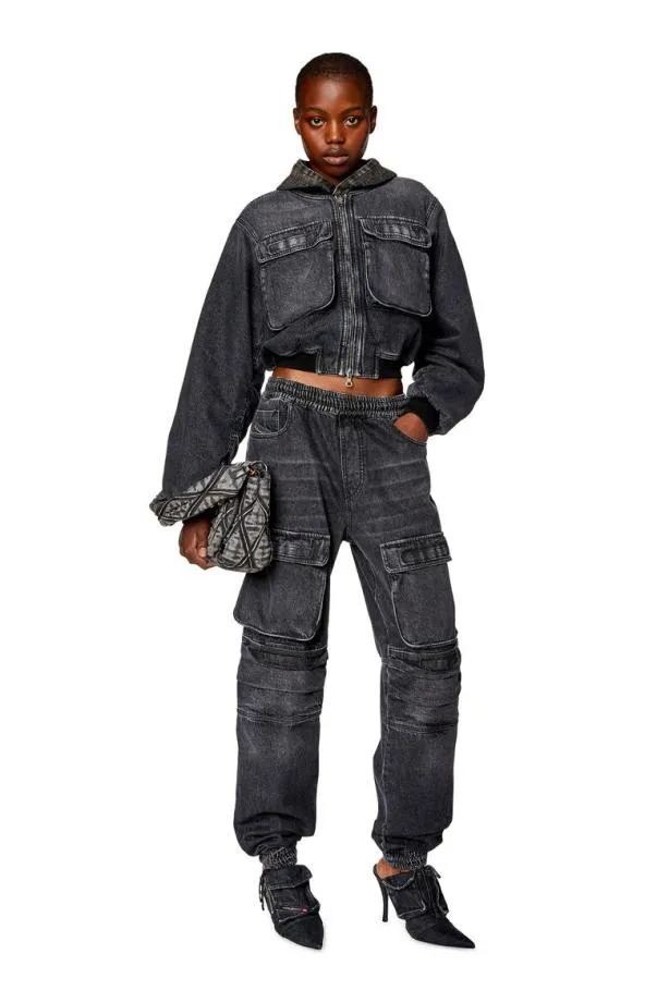 Diesel Dekhlos Black Women Jackets
