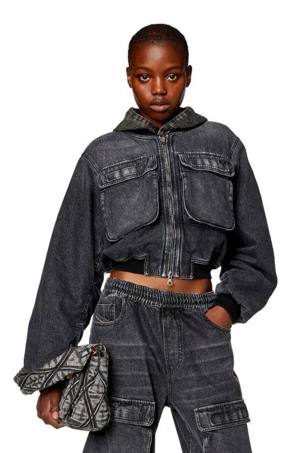 Diesel Dekhlos Black Women Jackets