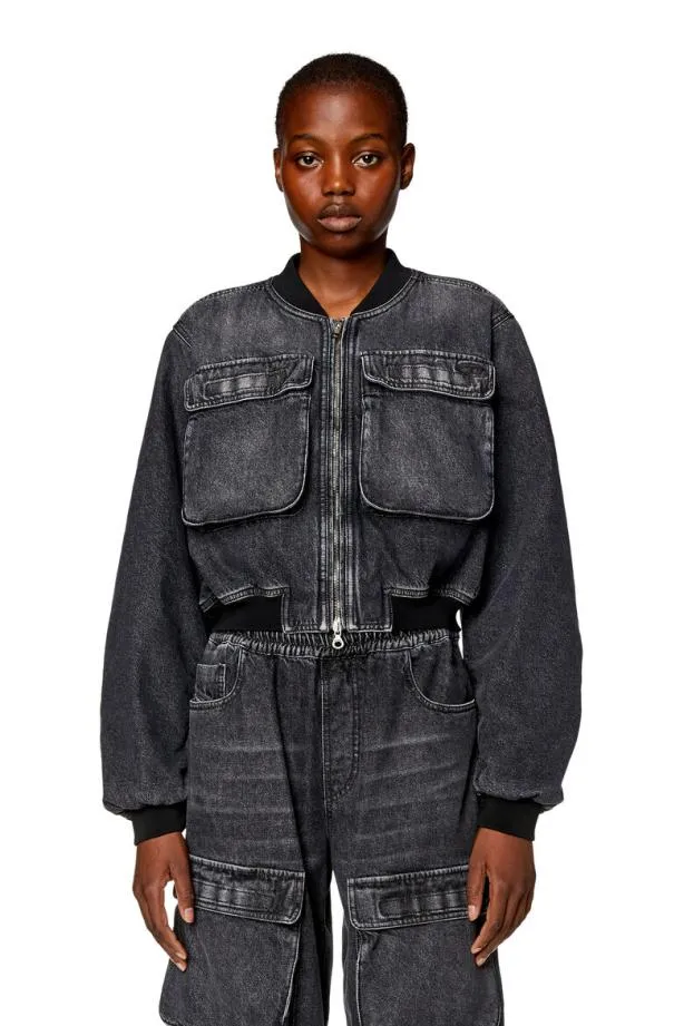 Diesel Dekhlos Black Women Jackets