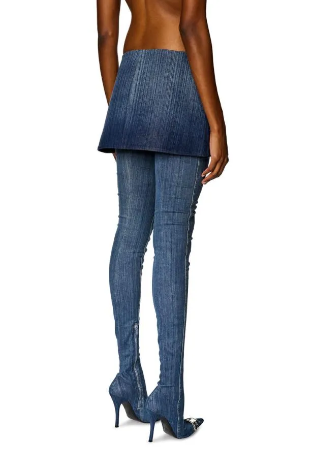 Diesel Delorifsd Dark Blue Women Skirts