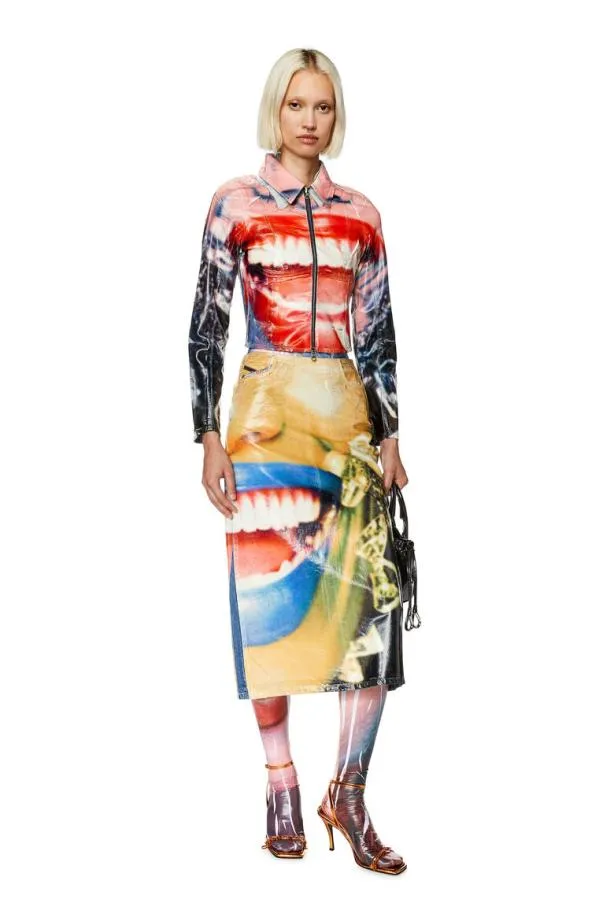 Diesel Deprafsd Bluepink Women Skirts