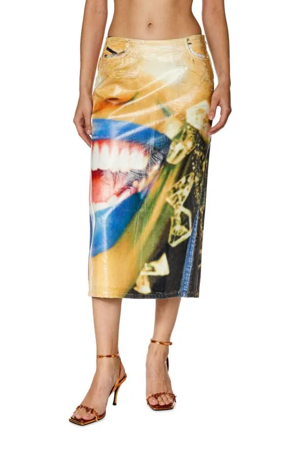 Diesel Deprafsd Bluepink Women Skirts